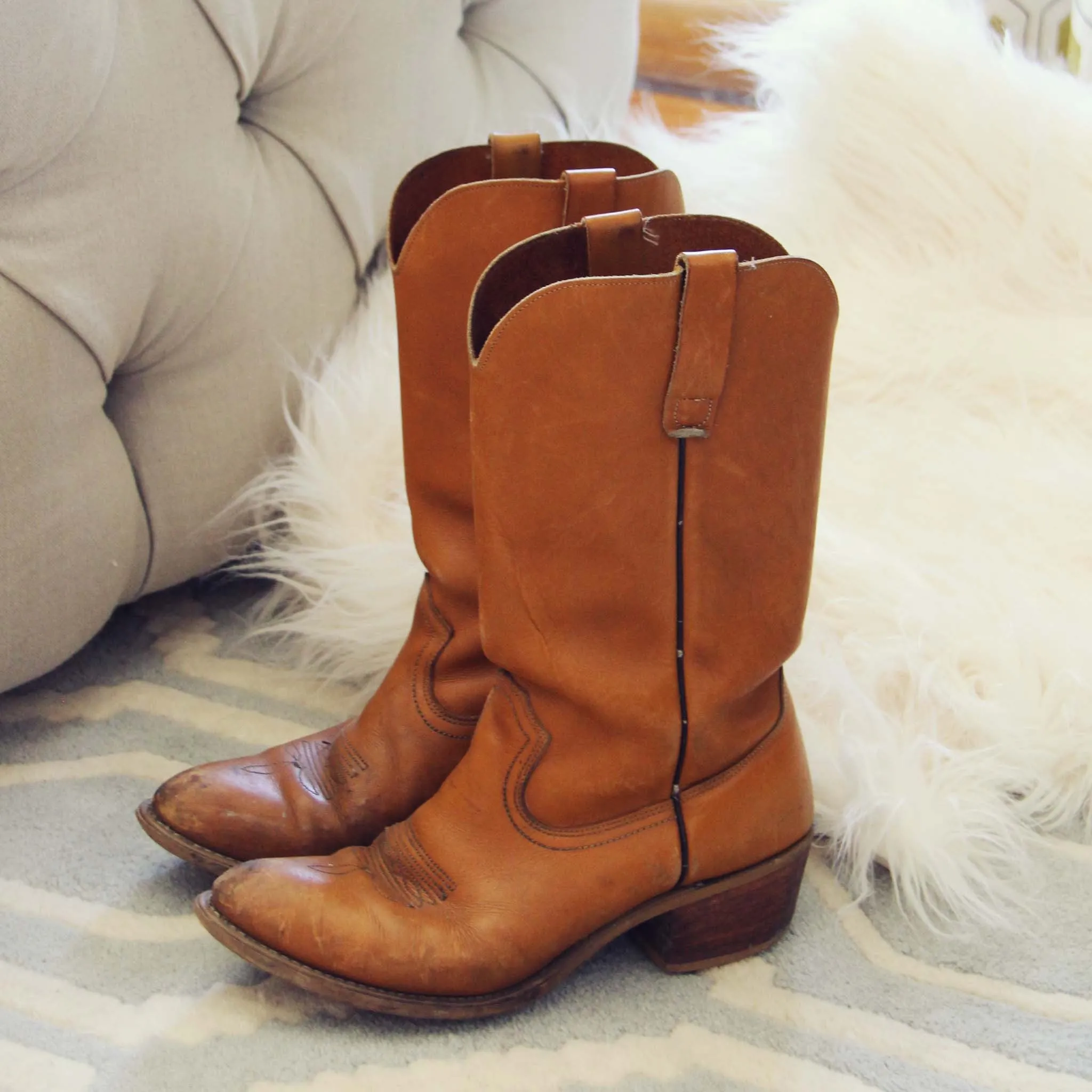 Vintage Honey Cowboy Boots